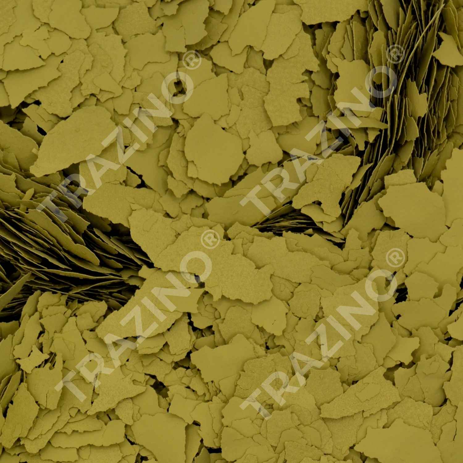 Trazino® Farbchips in Gelbgrün zum Einstreuen für Beschichtungen Trazino® Farbchips in Gelbgrün zum Einstreuen für Beschichtungen